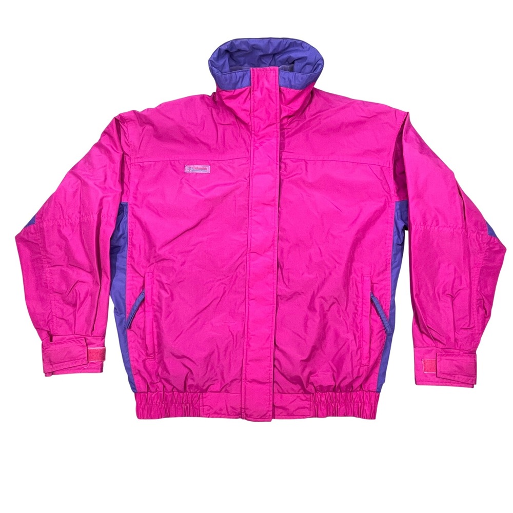 Columbia Pink Purple Vintage 90s Bugaboo Windbreaker Shell Jacket Womens L